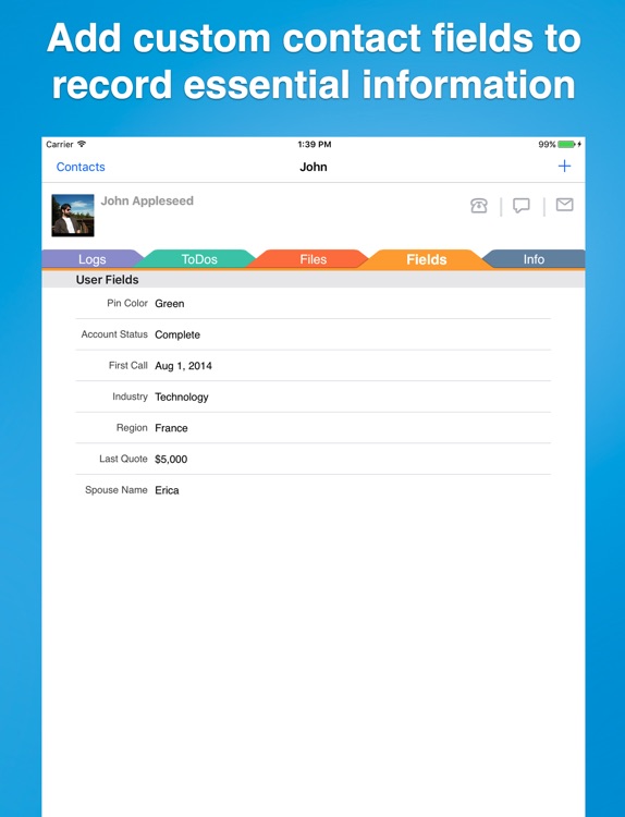 Contacts Journal CRM for iPad screenshot-3