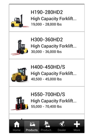 Hyster Forklifts North America screenshot 2