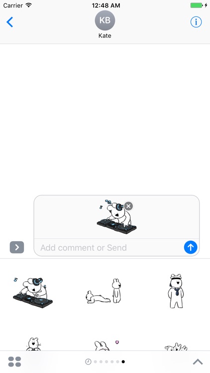 Rabbit animated stickers - Emoji - Emoticons