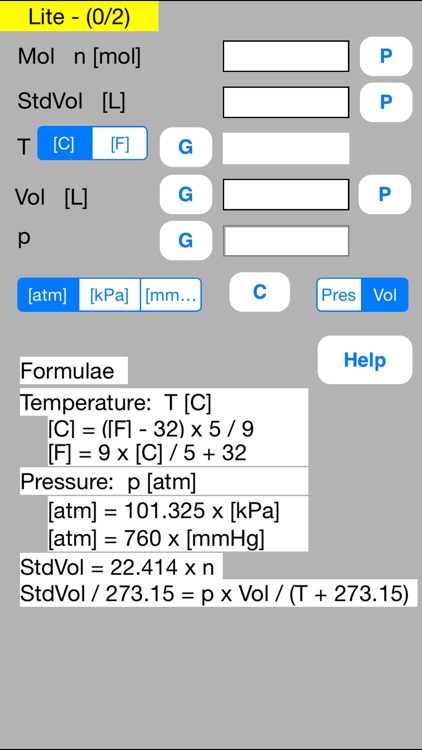 Boyle Charles Calculator Lite