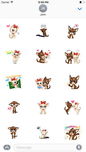 Chihuahua Couple Dog Sticker(圖1)-速報App