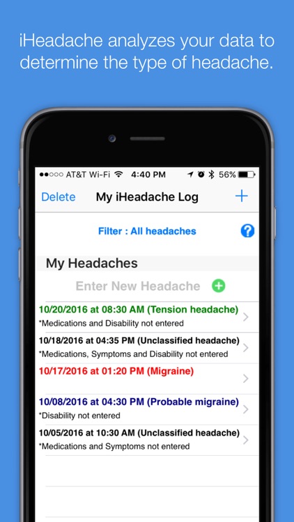 iHeadache - Headache & Migraine Diary
