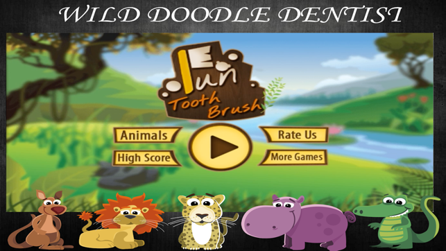 Wild Doodle Dentist - kid’s Animals tooth brush game(圖1)-速報App