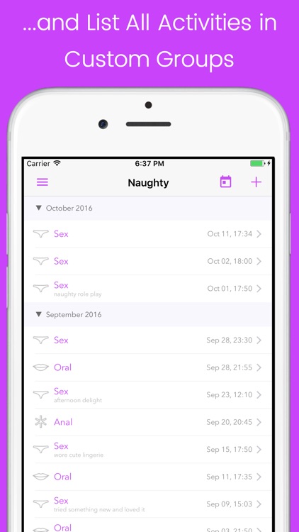 Sex Tracker by Naughty - Log Your Intimacy screenshot-3