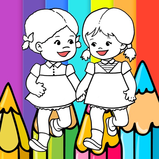 Little Girls Diary Coloring Pages Free Game Kids iOS App