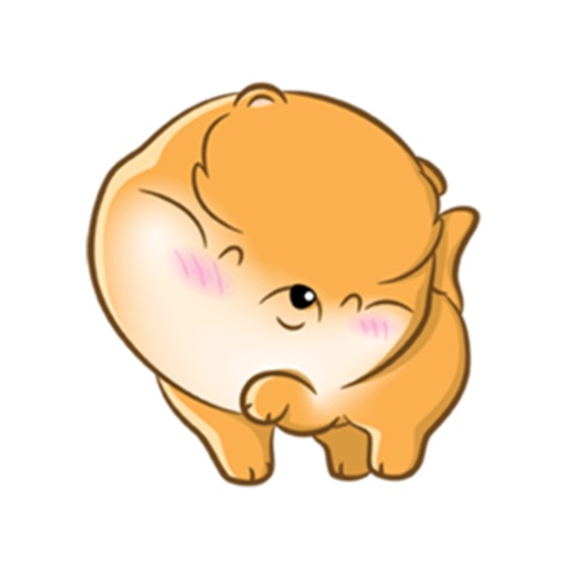 Puppy Pom Dog Sticker icon