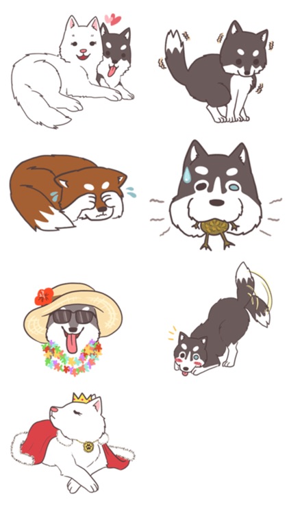 Husky Family - Funny Stickers! screenshot-4