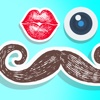 Moustaches & Kisses stickers!  love your pictures