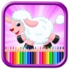 Peter Sheep Jungle Paint Coloring Book Free Game