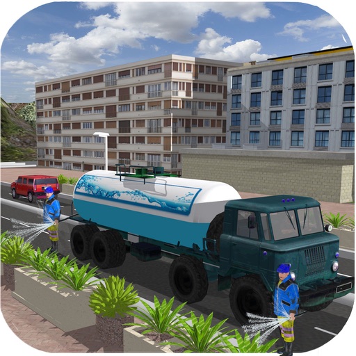 Water truck simulator – City cargo lorry driver 3d