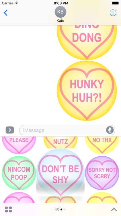 Fun Lol Cheeky Friends Message Button Badge Hearts