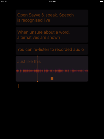 Sayve, the voice recorder and transcriber - náhled