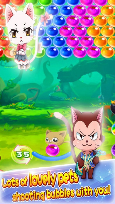 Cat Shoot Ball - Bubble Fruit screenshot 3