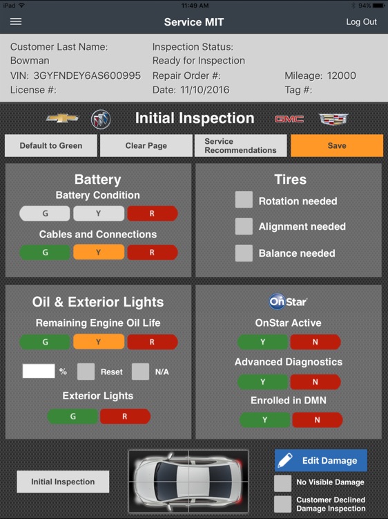 Service Workbench Menu & Inspection Toolkit