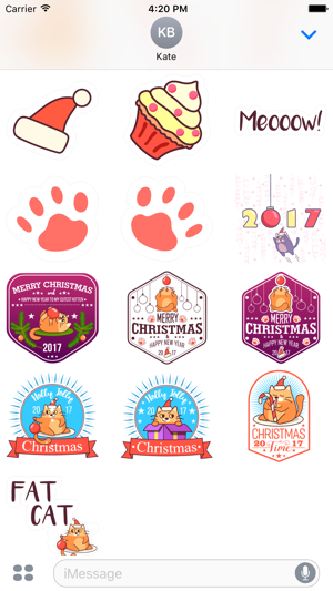 Fat Cat Christmas Stickers(圖4)-速報App