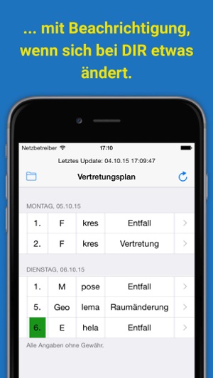 HiSchool - Dein Vertretungsplan(圖3)-速報App