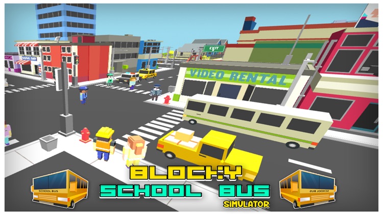 Blocky School Bus Simulator 3D