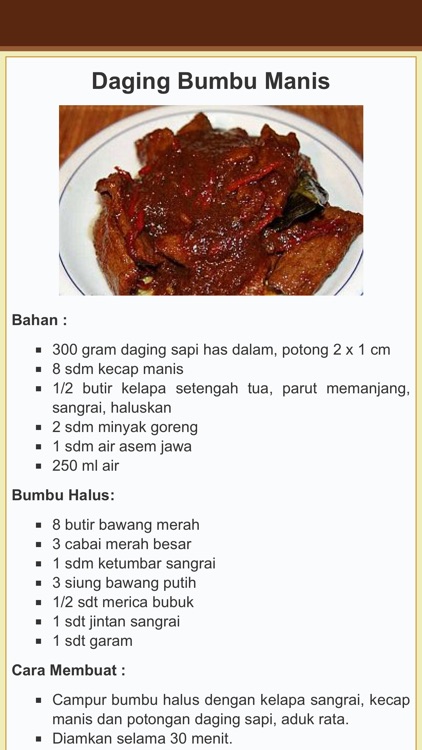 Resep Daging Indonesia