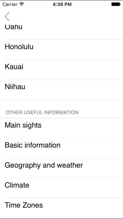 Hawaiian Islands. Road map.