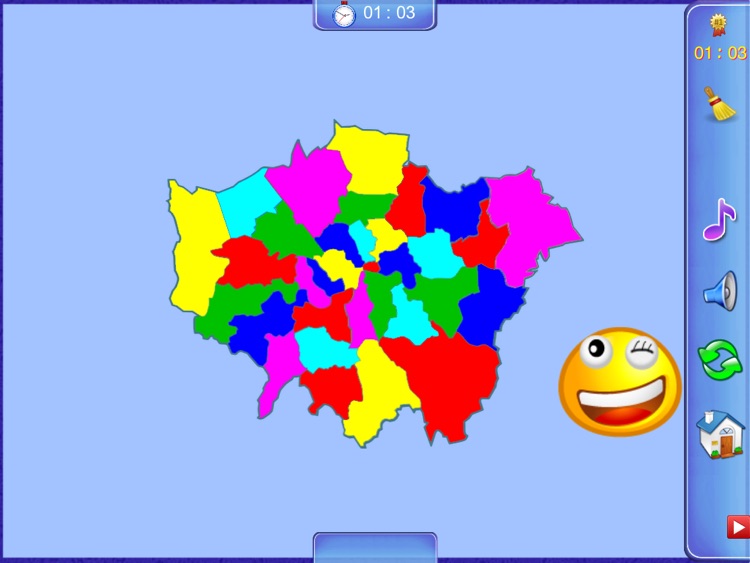 Greater London Puzzle Map