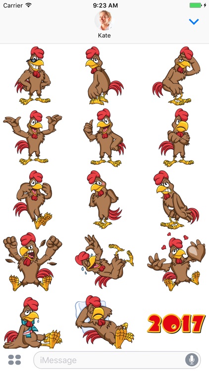 Cockerel 2017 - Stickers for iMessage