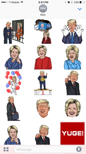 Trump/Clinton 2016 Election Emoji Stickers(圖5)-速報App