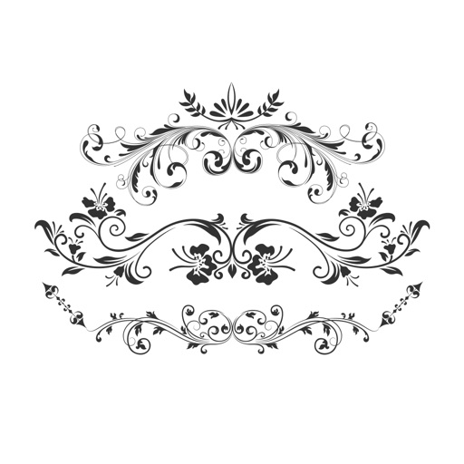 Floral frames & decoration stickers for photos