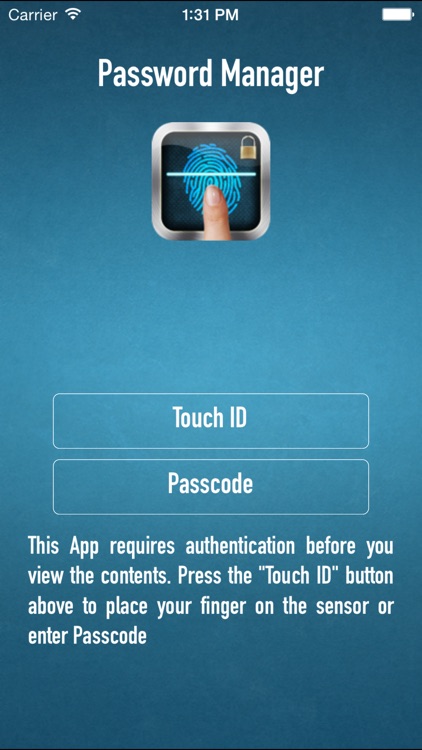 Password Manager - Touch ID & Passcode