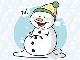 Snowman hand drawn for Christmas - Fx Sticker