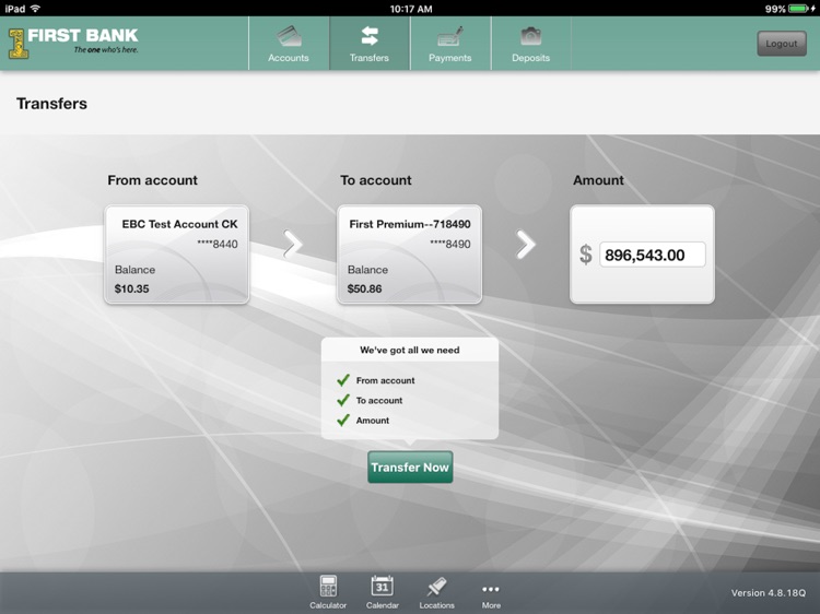 First Bank – Tablet Banking screenshot-3