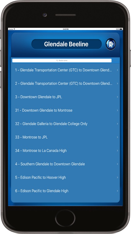 Glendale Beeline California USA where is the Bus