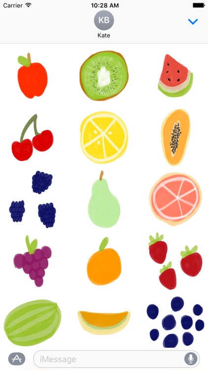 Fruit stickers for iMessage - photo keyboard emoji