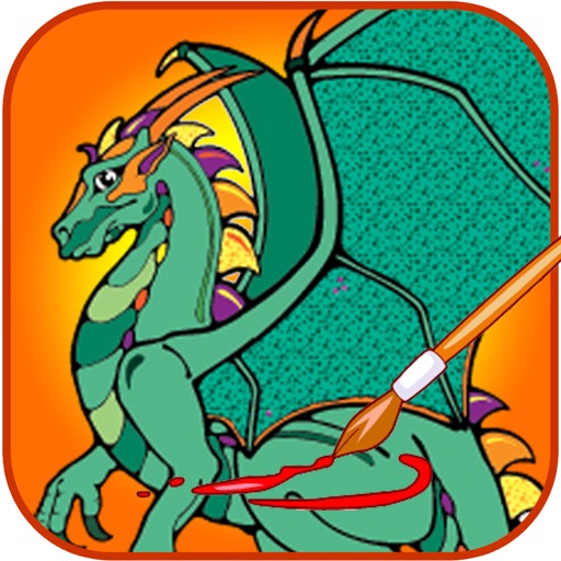 Dragons Coloring Book All Pages Game Free For Kids icon