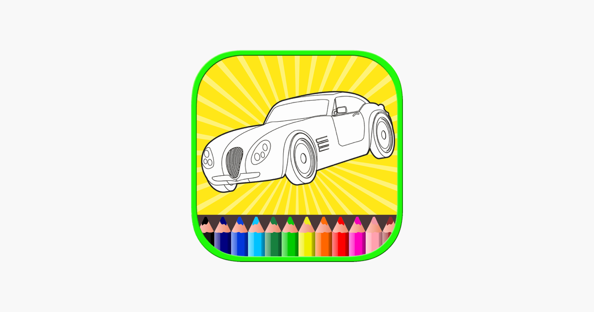 Car Coloring Book For Toddler Kids Paint And Color On The