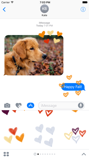 Fall Heart sticker, love you stickers fo