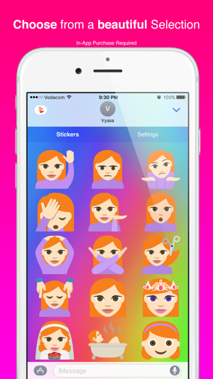 Redhead Emoji Stickers for iMessage(圖2)-速報App