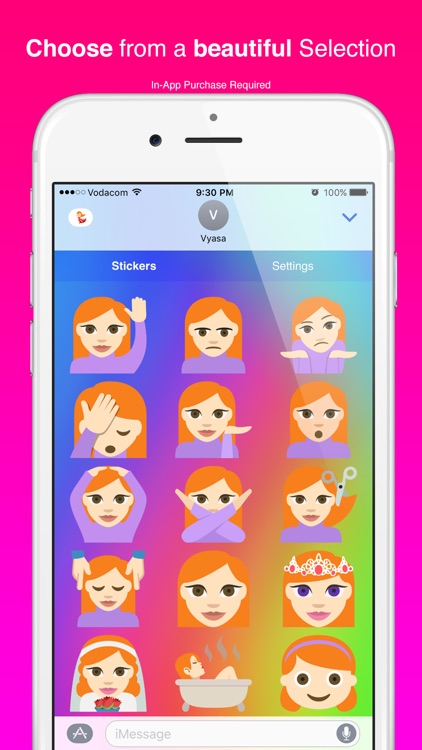 Redhead Emoji Stickers for iMessage