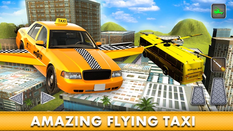 Flying Taxi Car Simulator 2016: Flight Duty Driver screenshot-3