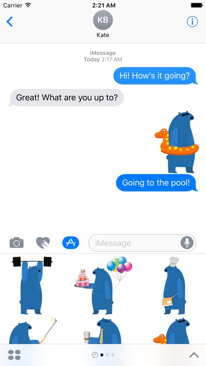 Blue Bear Stickers