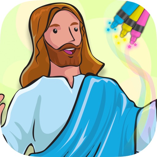 Children's Bible coloring book - Paint drawings Icon