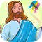 Paint drawings and biblical images of the Old Testament and the New Testament