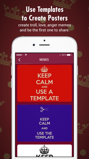 Keep Calm Maker - create and share fun Memes(圖2)-速報App