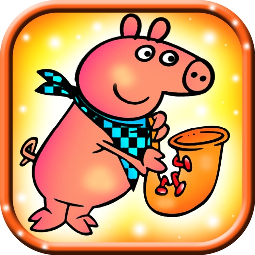 Coloring Fun popper pig pop Icon