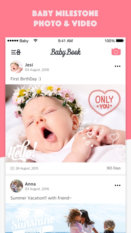 BabyBook (baby milestone photo & video)