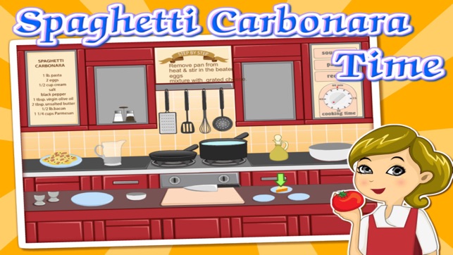 Cooking Game for Kids - Spaghetti Carbonara Time(圖2)-速報App