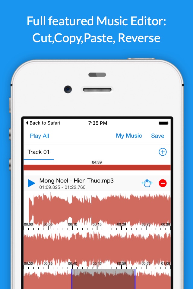 Music Editor Free - Save & Edit MP3 for Clouds screenshot 2