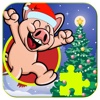 Christmas Pep Pig Party Jigsaw Puzzle Kids Game