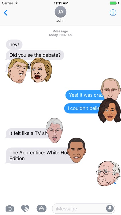 Celebmoji Politics Stickers–Trump, Clinton, Obama