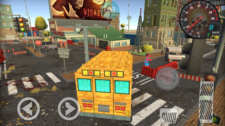 Pixel School Bus Free Style Driving