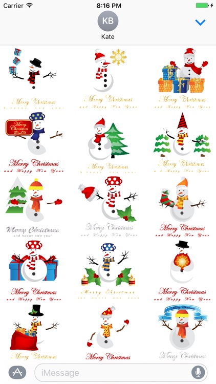 Christmas & NewYear 100 Stickers for iMessage